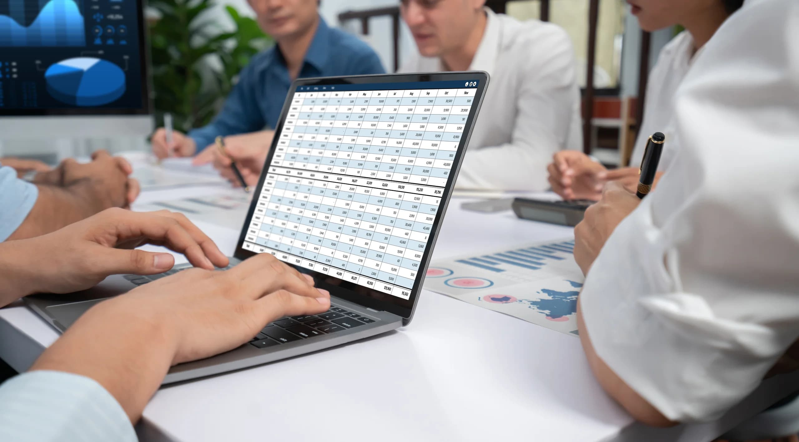 Business team evaluating restructuring and turnaround options